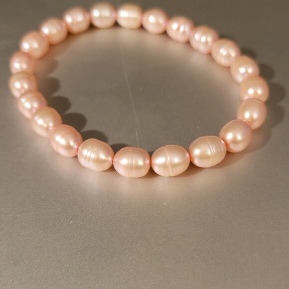 Honora Cultured Pearl Pink Stretch Bracelet , Average - Picture 1 of 3